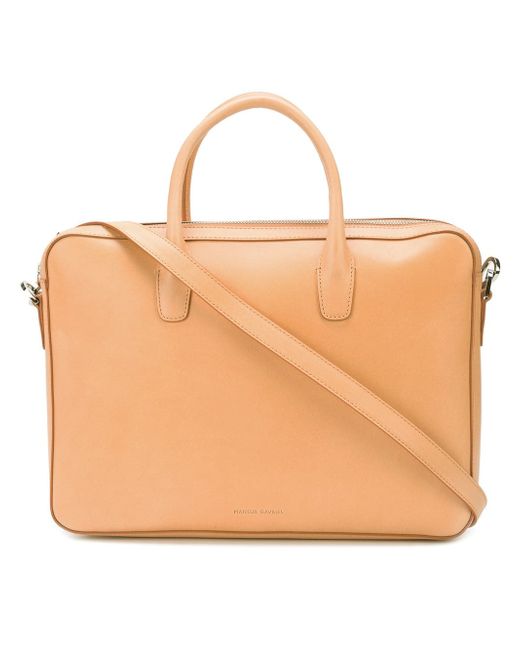 Mansur Gavriel small briefcase bag Nude Neutrals