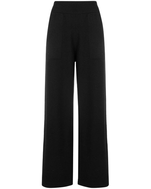 Barrie knitted flared trousers