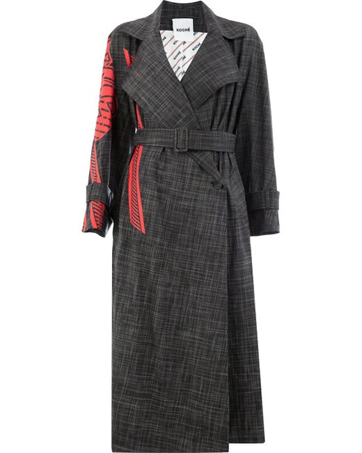 Koché belted trench coat