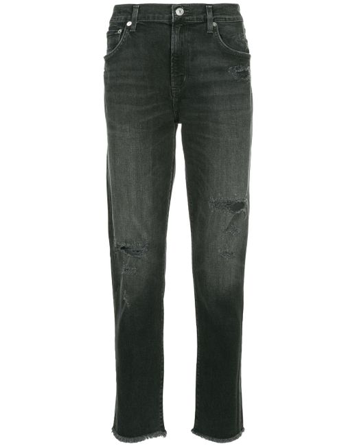 Agolde distressed straight-leg jeans