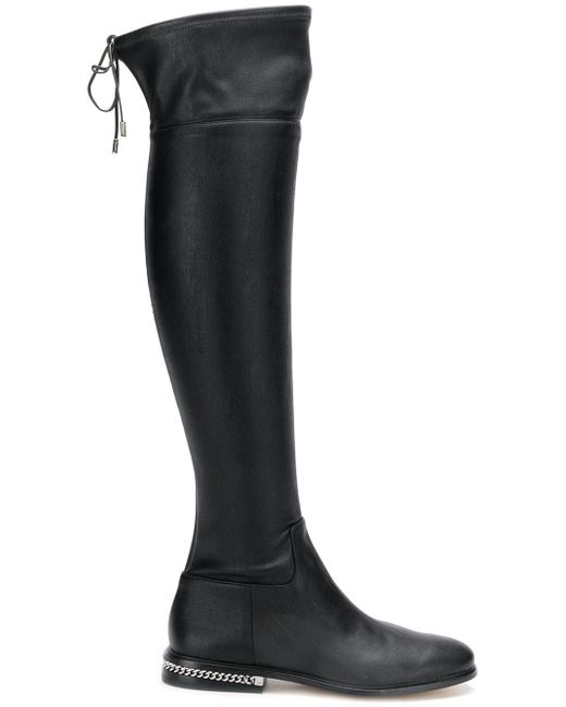 Michael Kors Collection chain trim knee-high boots