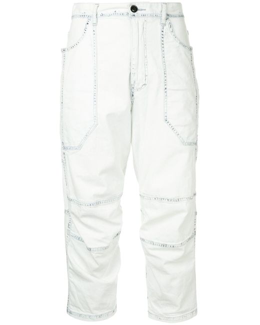 Yohji Yamamoto cropped slim-fit jeans