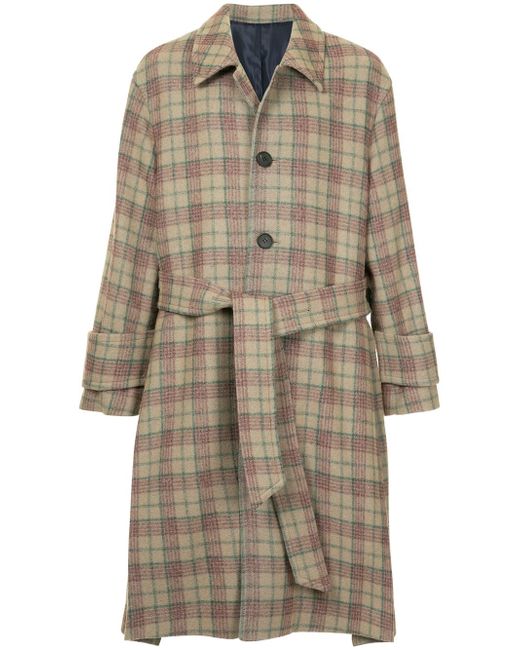 Wooyoungmi classic check long coat