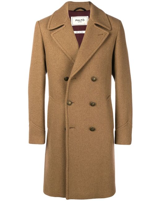 Paltò classic double-breasted coat Nude Neutrals