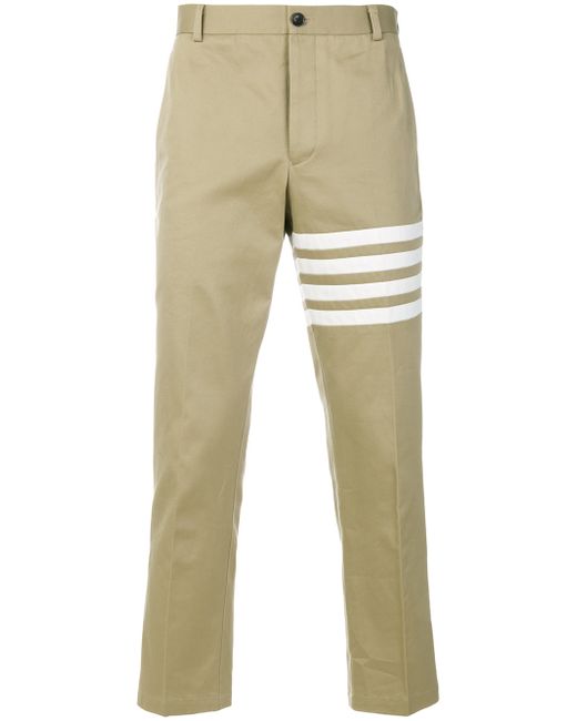 Thom Browne Seamed 4-Bar Stripe Unconstructed Chino Trouser In