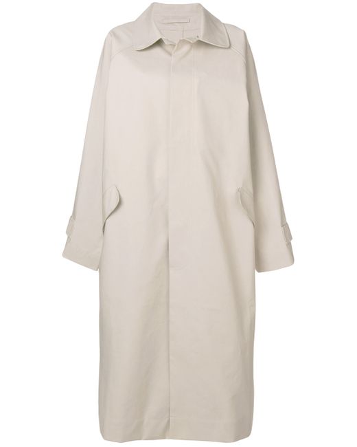 Hed Mayner classic buttoned trench coat Nude Neutrals