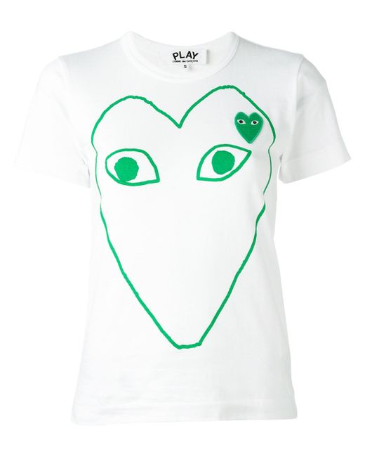 Comme Des Garçons Play logo outline print T-shirt
