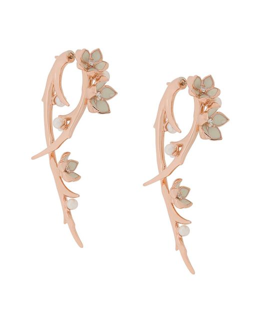Shaun Leane Cherry Blossom diamond Hook earrings