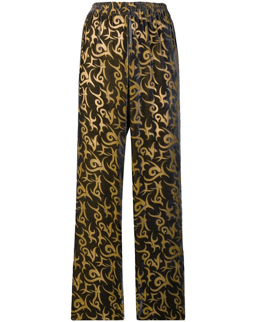 Aries straight-leg patterned trousers