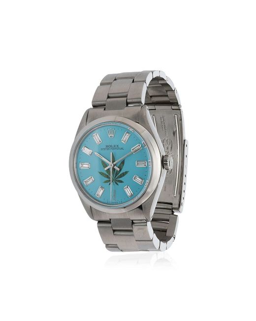 Jacquie Aiche vintage Rolex leaf diamond watch