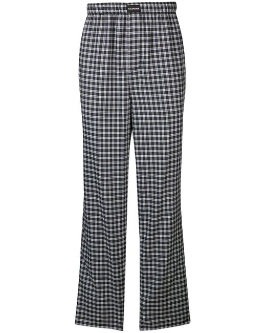 Balenciaga checked pyjama style trousers
