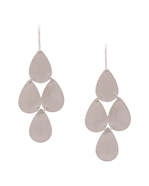 Irene Neuwirth 18kt gold four drop chandelier earrings