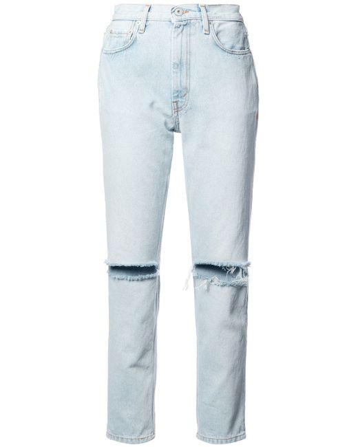 Heron Preston bleached ripped skinny jeans