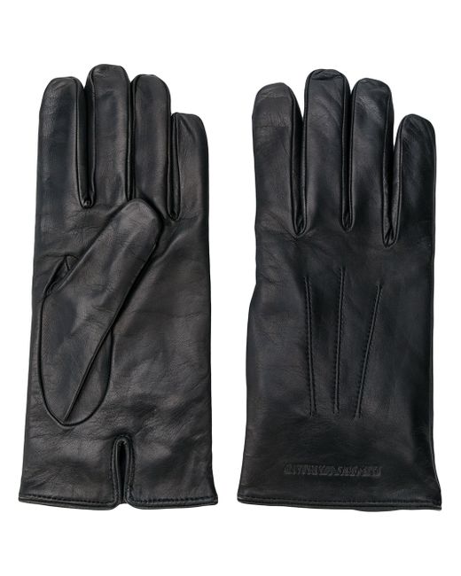 Emporio Armani embossed logo gloves