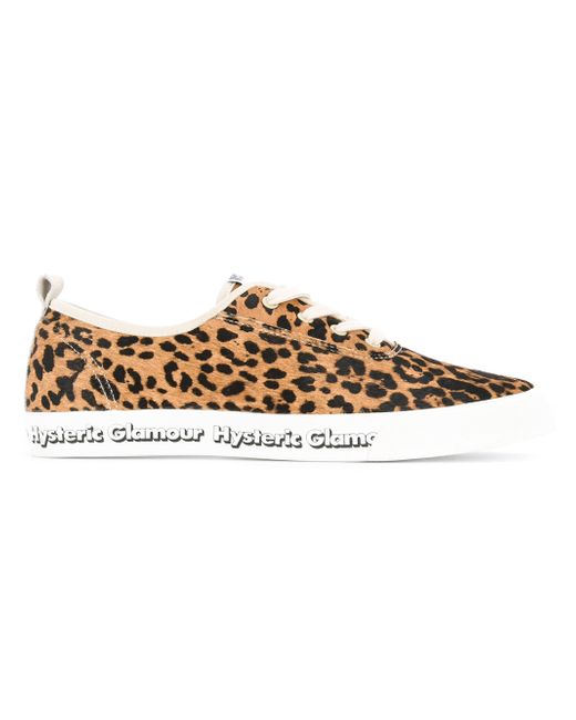 Hysteric Glamour leopard print lace-up sneakers