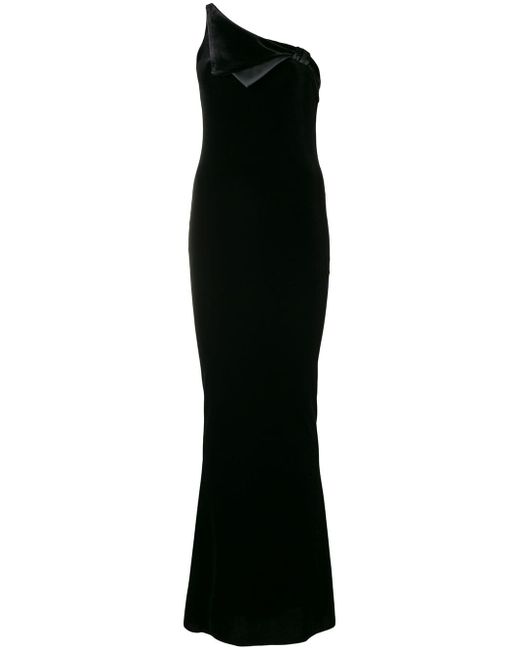 Emporio Armani fitted one shoulder gown