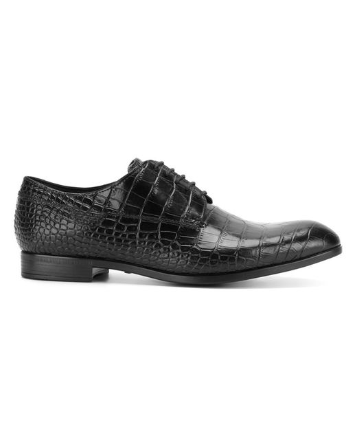 Emporio Armani crocodile embossed Derby shoes