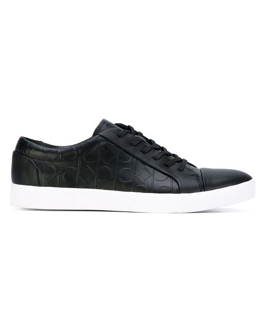 Calvin Klein logo embossed lace-up sneakers Calf