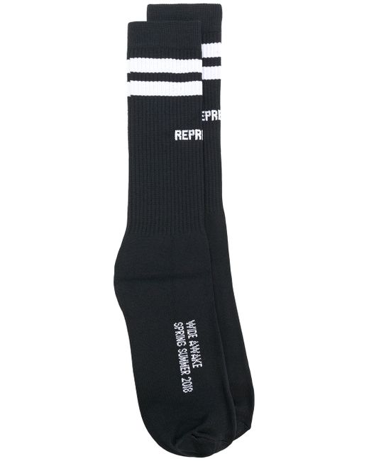 Represent ribbed stripe trim socks