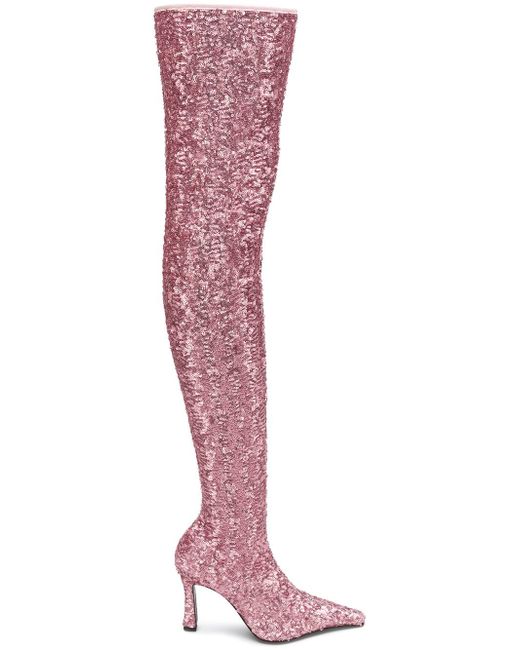 Vivetta sequinned over the knee boots