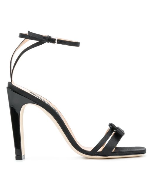 Sergio Rossi satin ankle strap high heeled sandal
