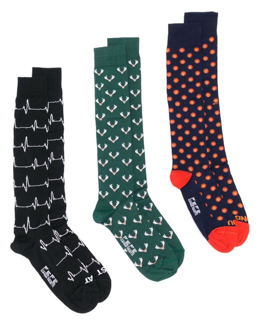 Fefè pack of three patterned socks
