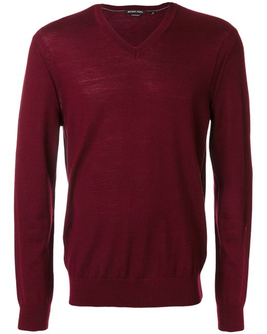 Michael Kors Collection slim fit knitted V-neck jumper