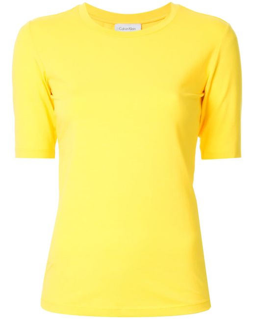 Ck Calvin Klein crew neck T-shirt Yellow Orange