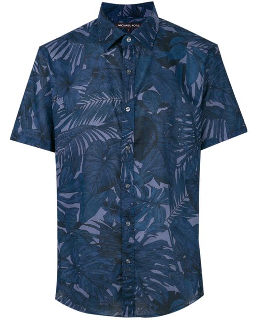 Michael Kors Collection tropical-print shirt