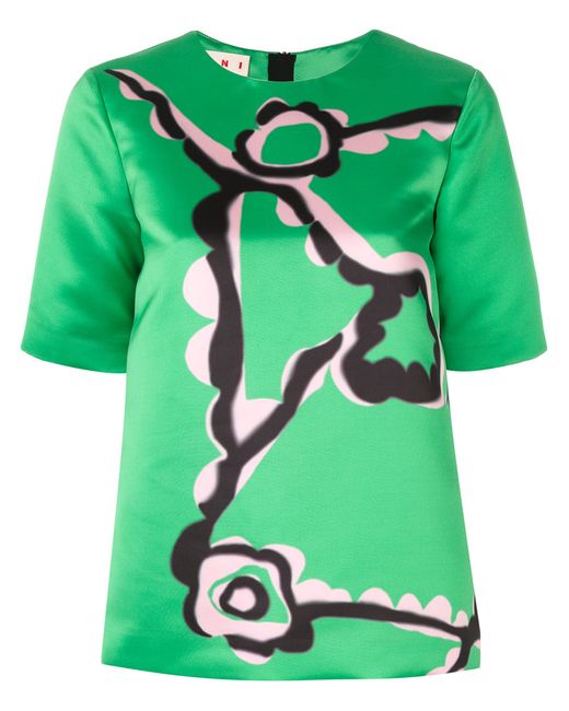 Marni abstract print blouse