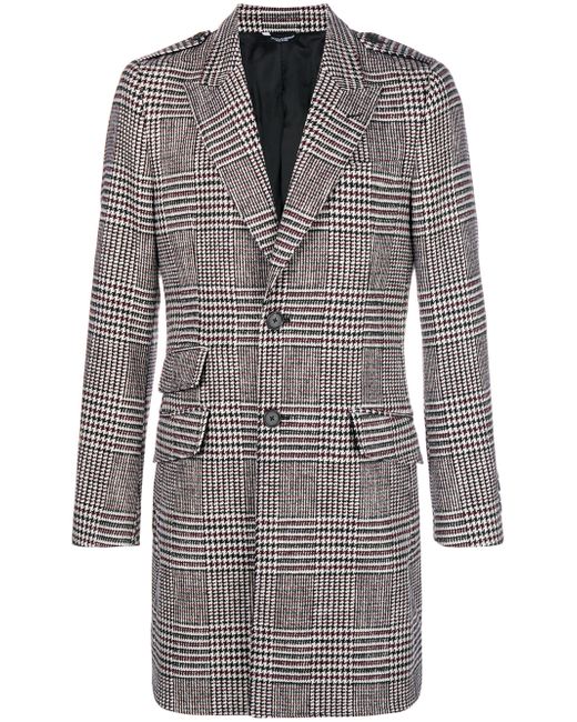 Dolce & Gabbana houndstooth single breasted coat