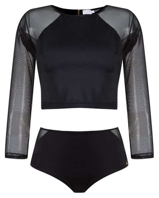 Brigitte cropped top and hot pants set