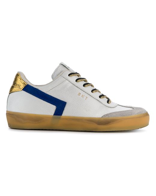 Leather Crown colour block sneakers