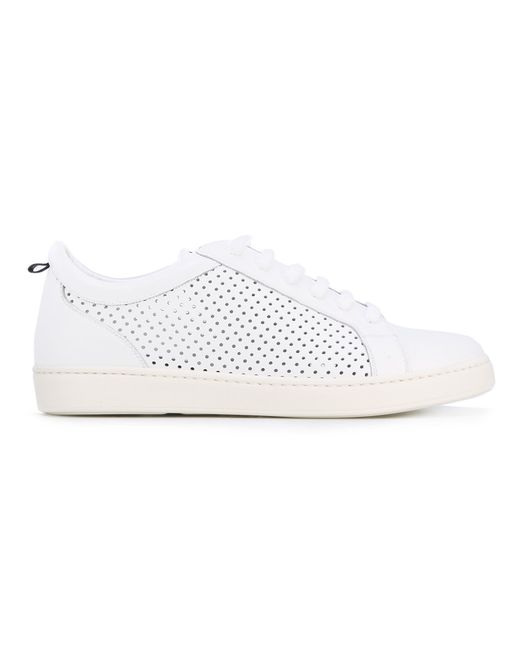 Kiton perforated laterals lace-up sneakers