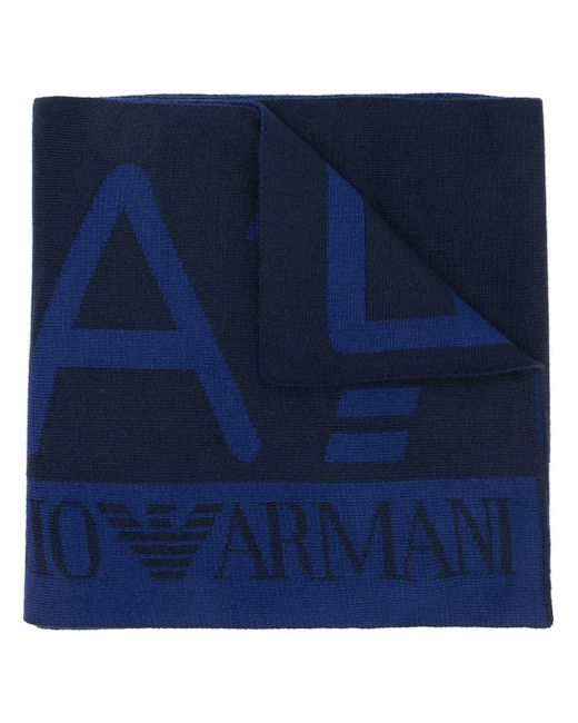 Ea7 logo stamp scarf