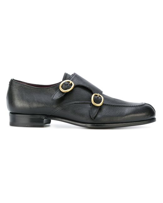 Lidfort oval buckle monk shoes