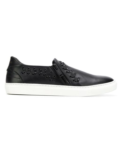Les Hommes laced slip-on sneakers