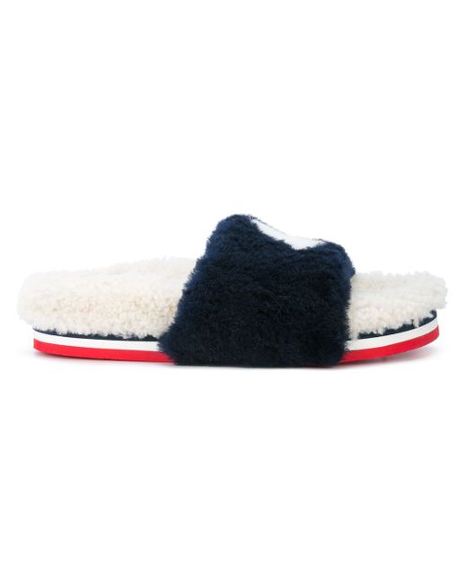 Moncler fluffy slippers