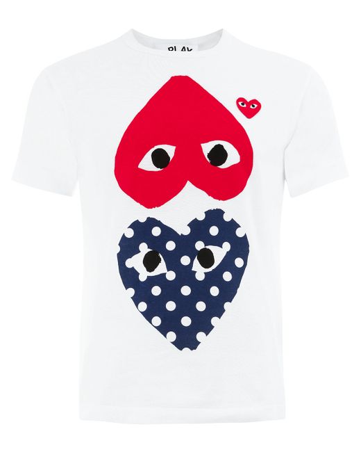 Comme Des Garçons Play hearts print T-shirt