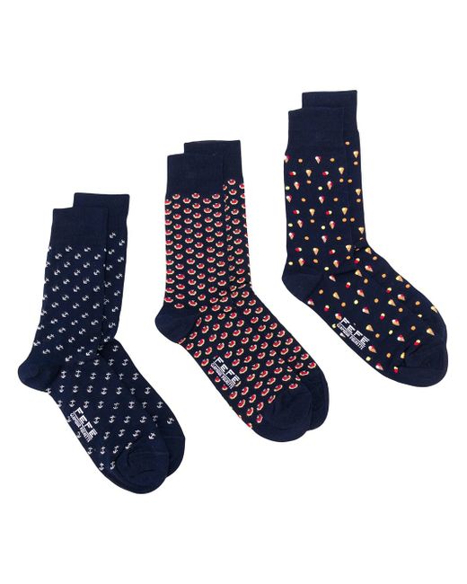 Fefè pack of three patterned socks