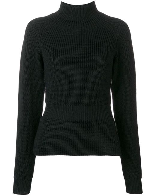 Fay high neck ribbed knit sweater