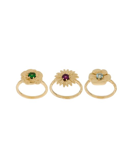Aurelie Bidermann 18kt Bouquet set of rings
