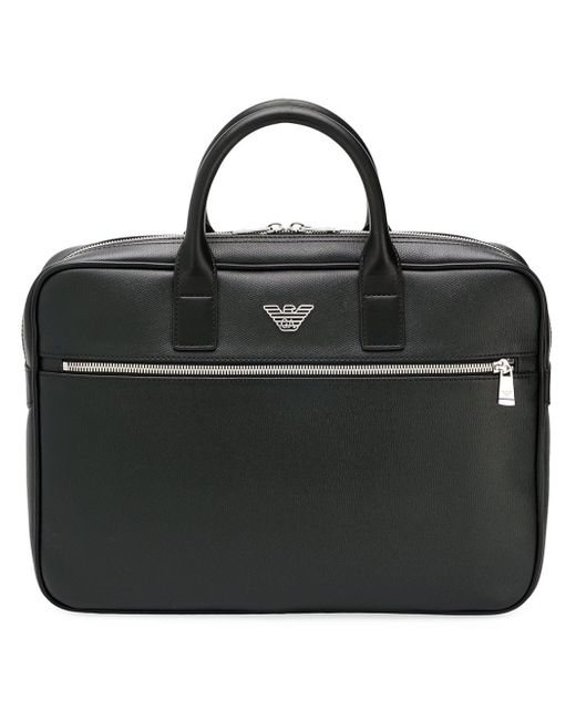 Emporio Armani brand logo briefcase