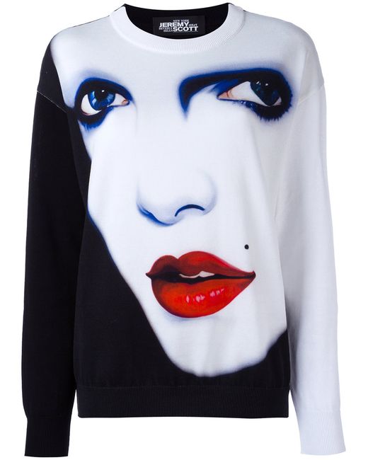 Jeremy Scott face print sweatshirt 40 Cotton