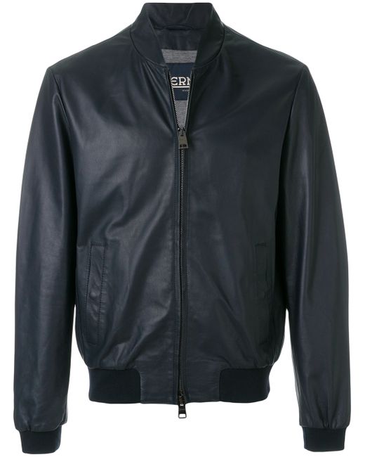 Herno leather bomber jacket