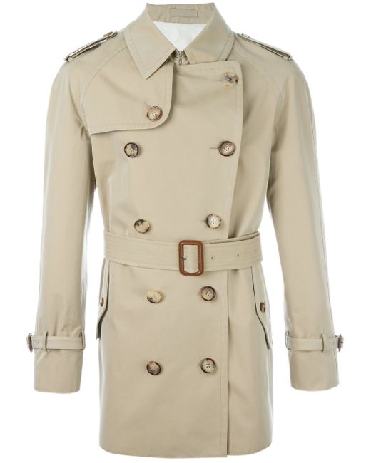 Alexander McQueen buttoned short trench coat