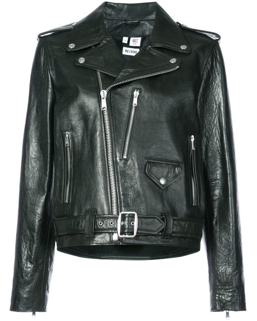 Re/Done oversized leather jacket