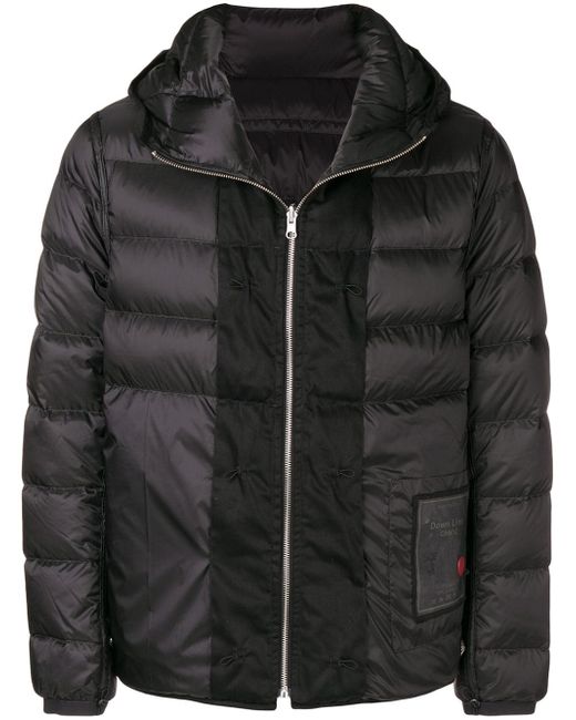 Ten-C padded hooded jacket