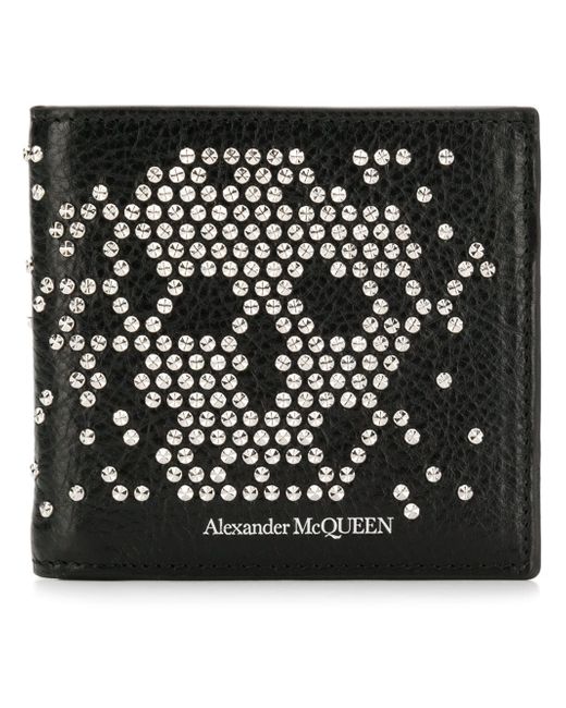 Alexander McQueen studded skull billfold wallet