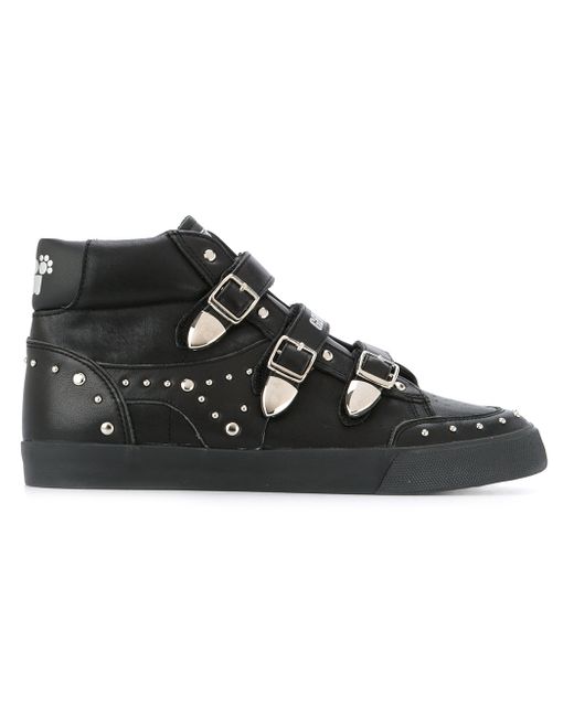 Hysteric Glamour studded hi-top buckled sneakers